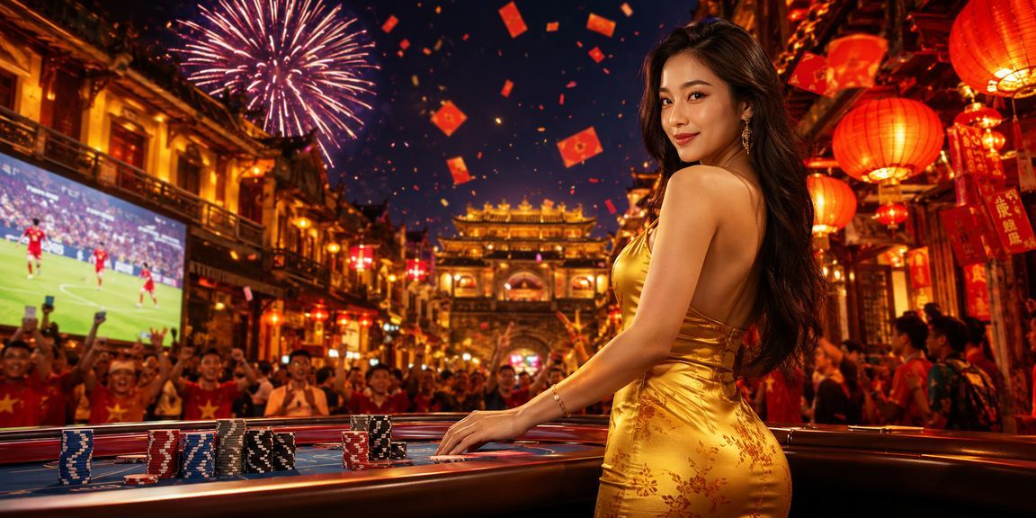 Biểu tượng bảo mật dữ liệu và phong bì đỏ may mắn tại Việt Nam
